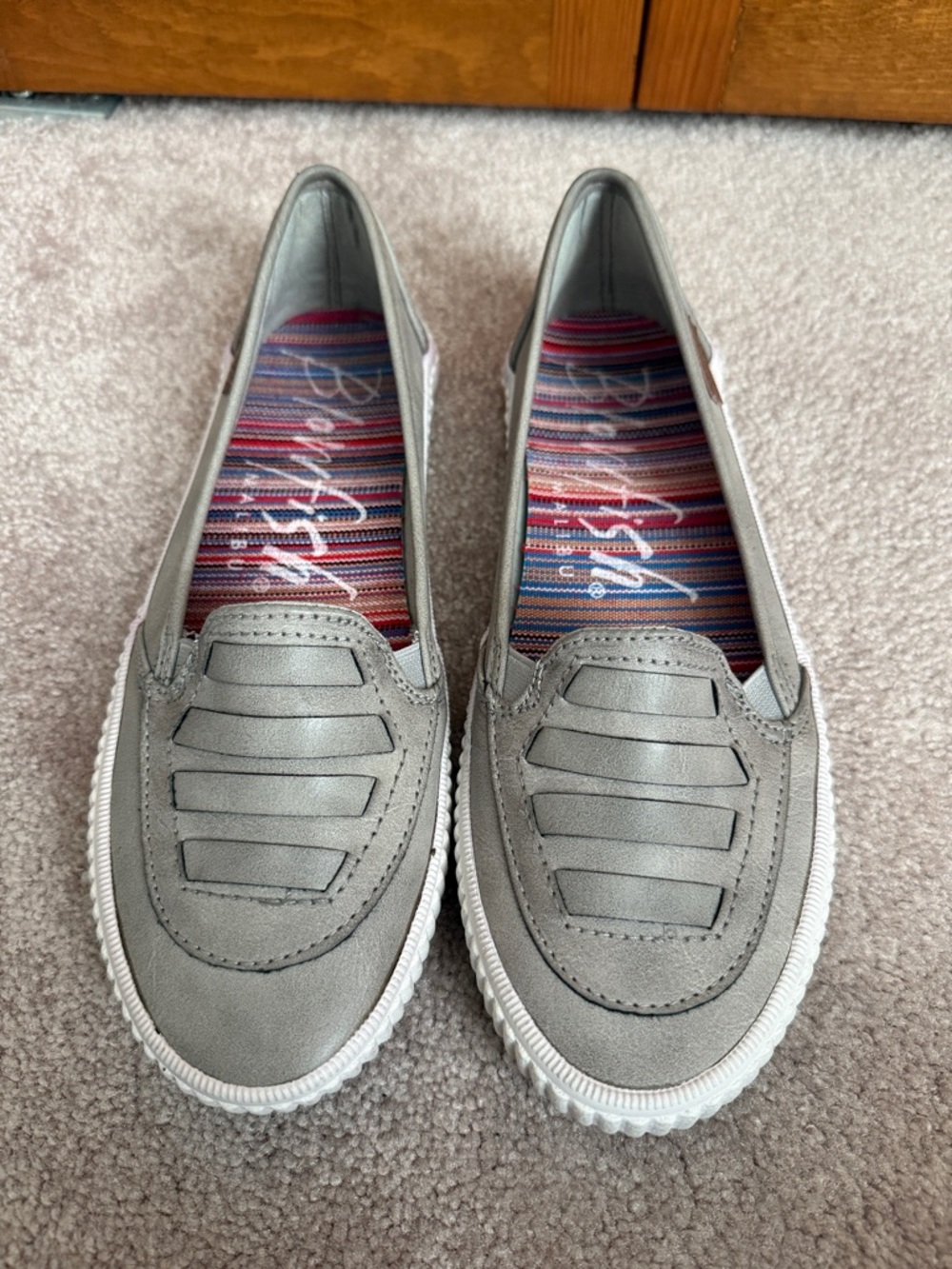 Blowfish Malibu 7.5 Women's Grey Slip-On Loafers